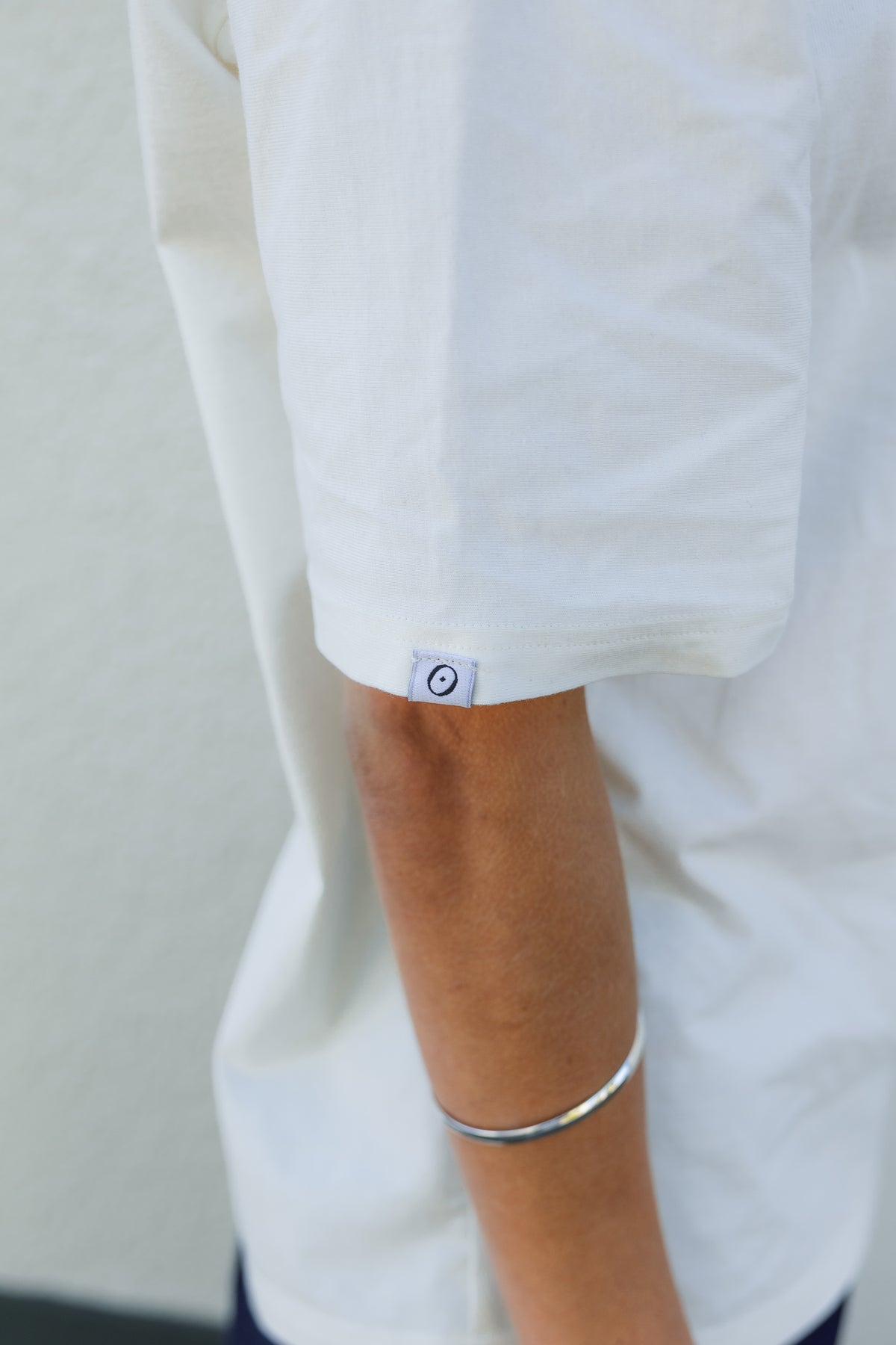 Pleated T-Shirt Off White-3