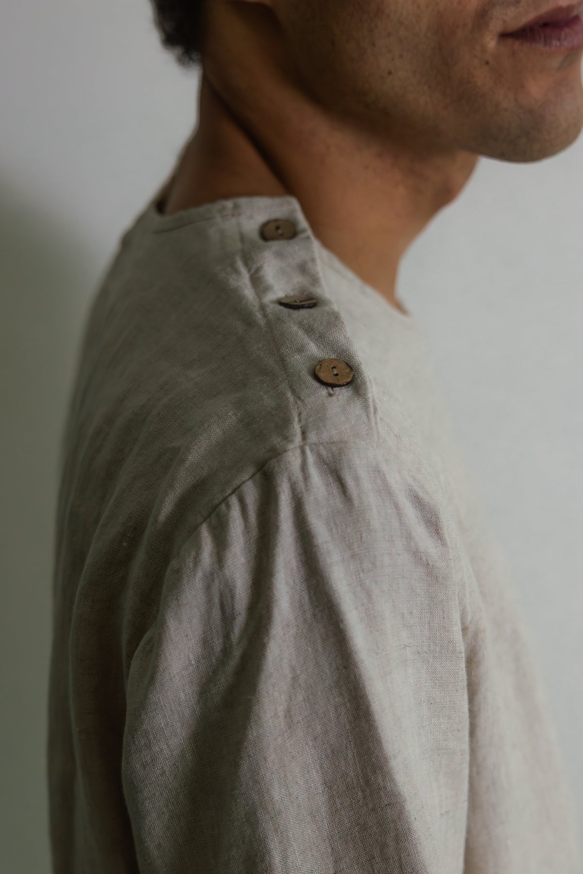 Asymmetrical Shirt Linen-3