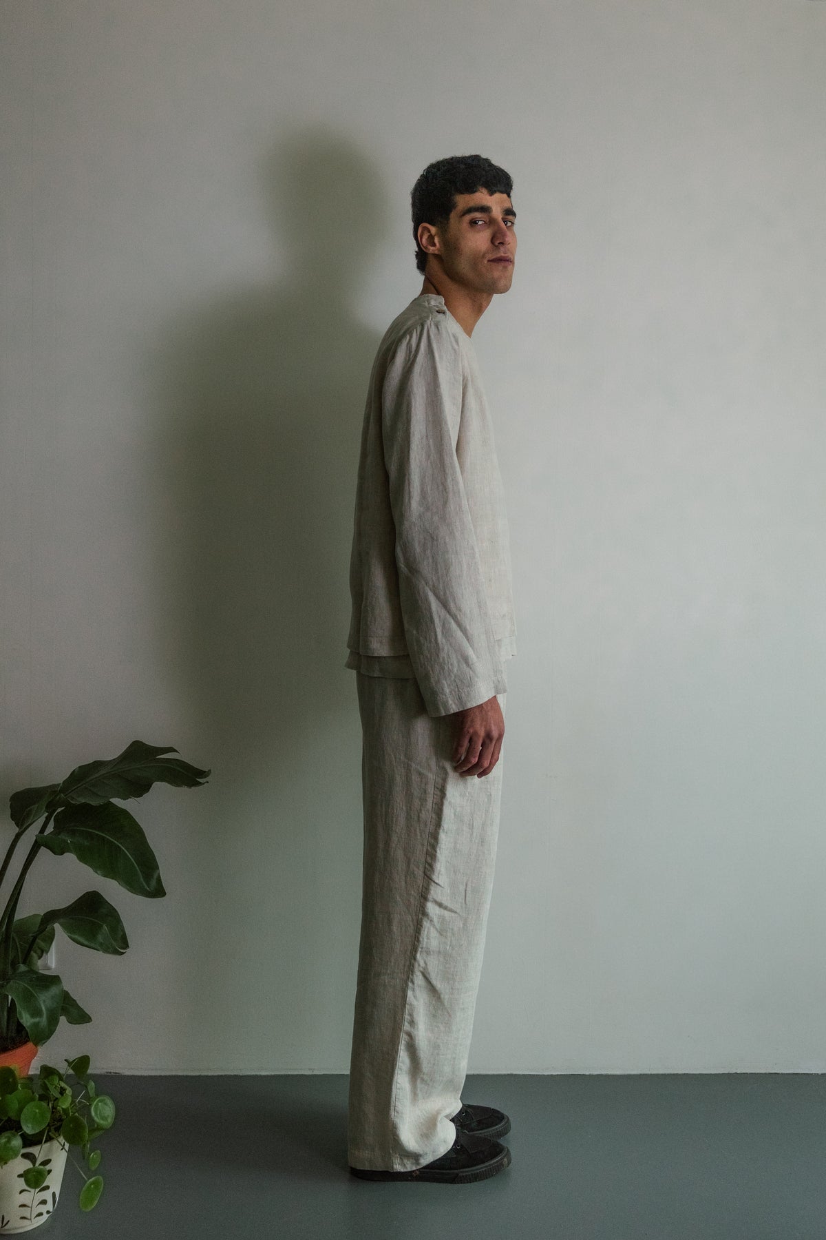 Pleated Trousers Linen-3
