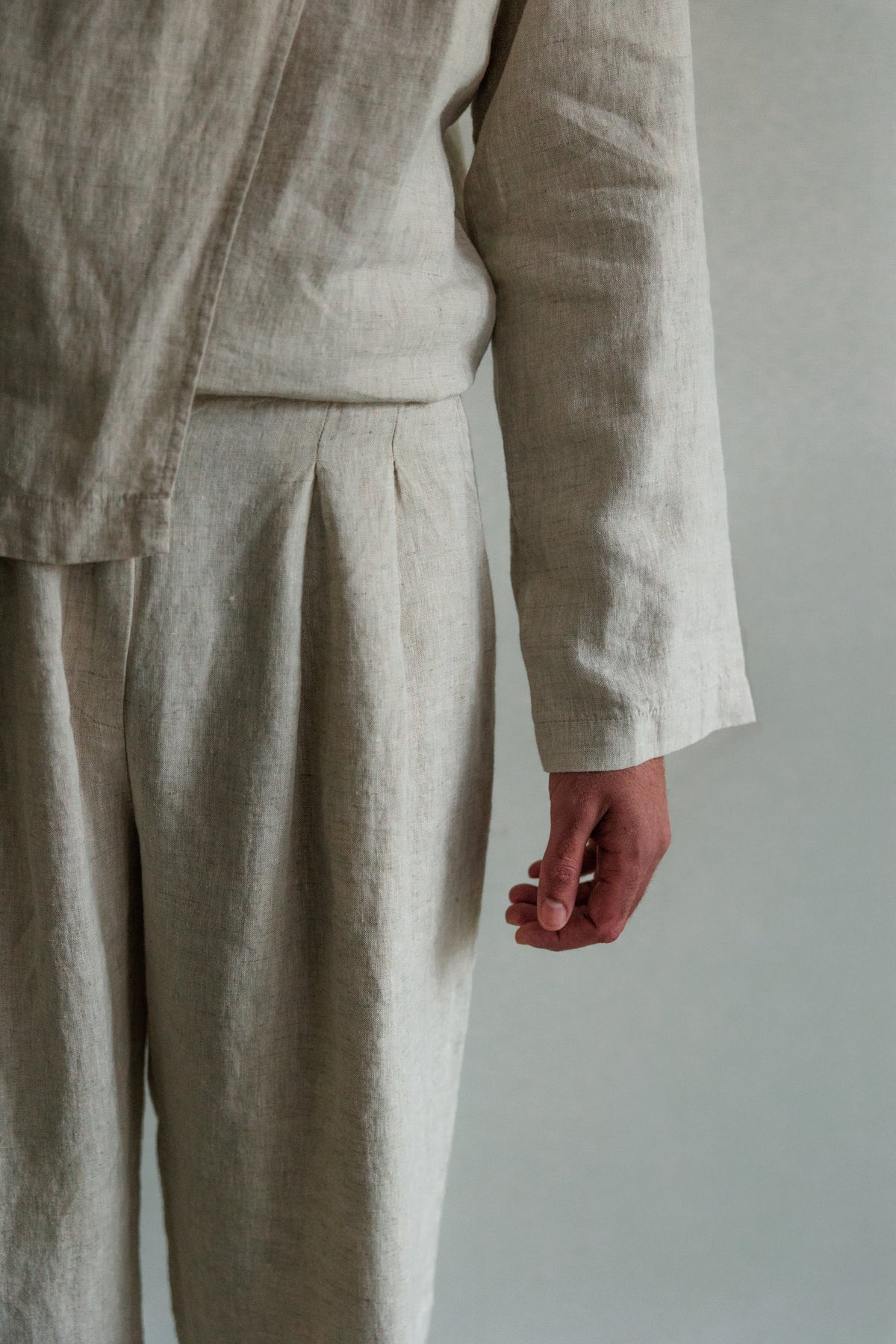 Pleated Trousers Linen