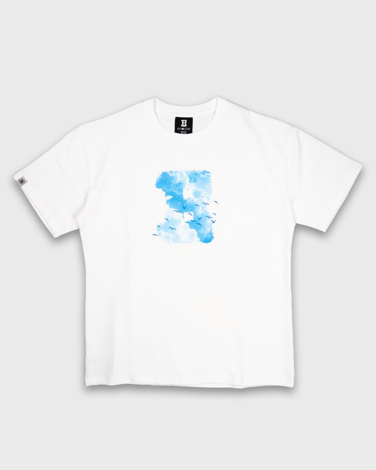 5 Year Anniversary Cloud T-Shirt – White/Blue