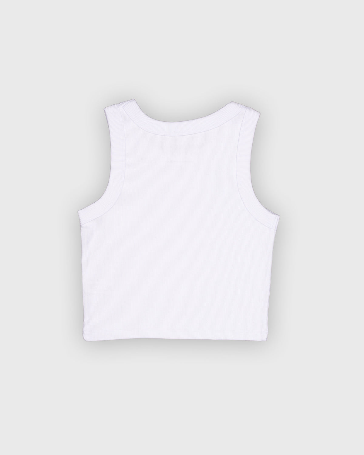 Skelly Basic, A Woman's White Tank (Red Logo)-3