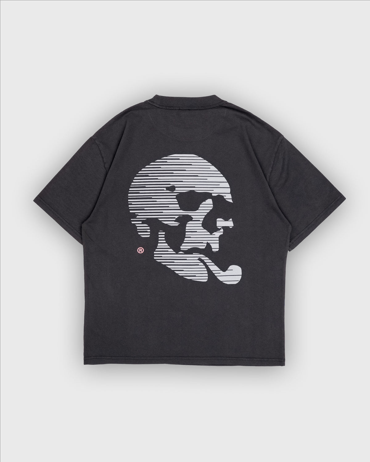Skelly Basic V2, A Heavy Faded Black Tee-3