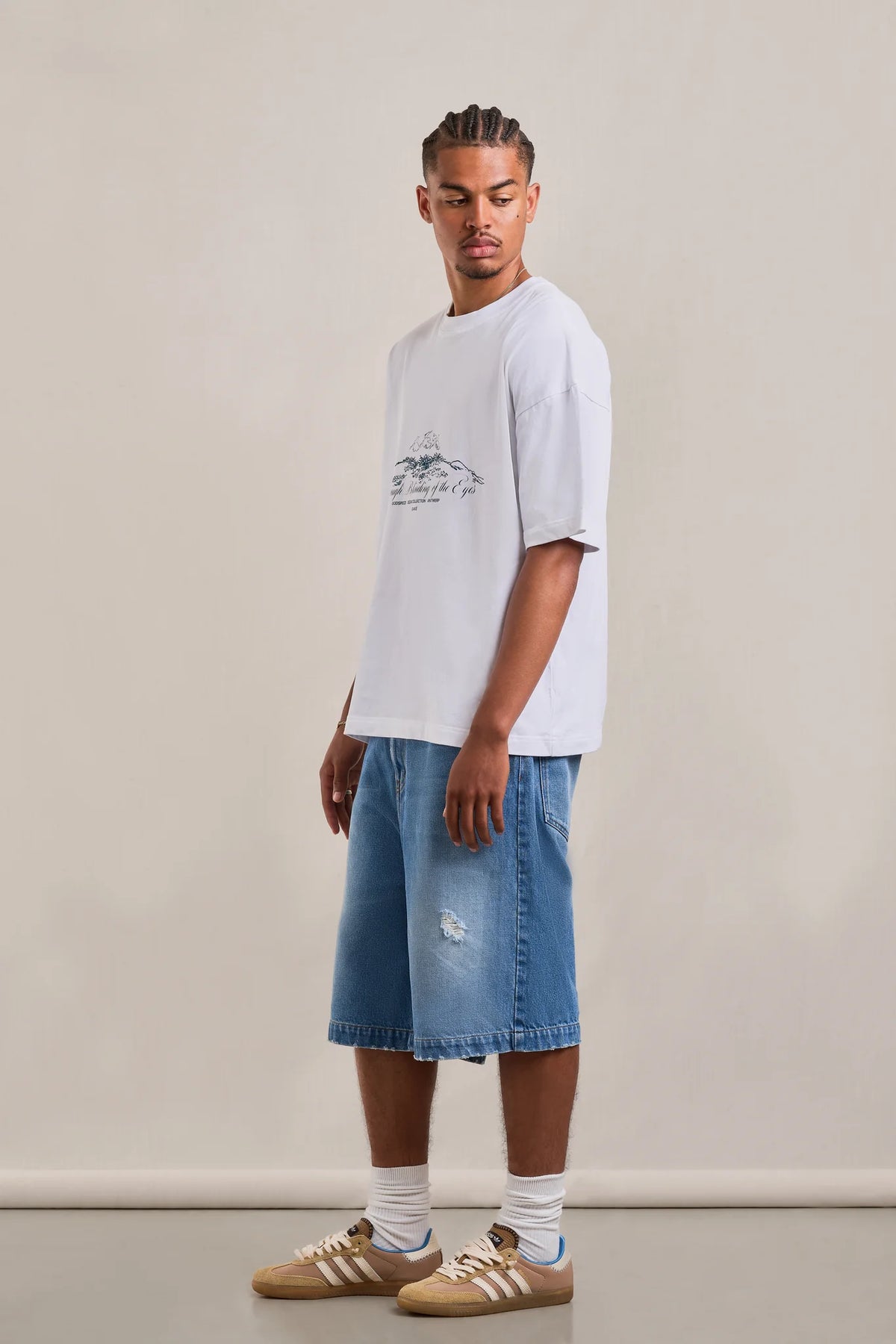 Denim Shorts – Washed Blue-3
