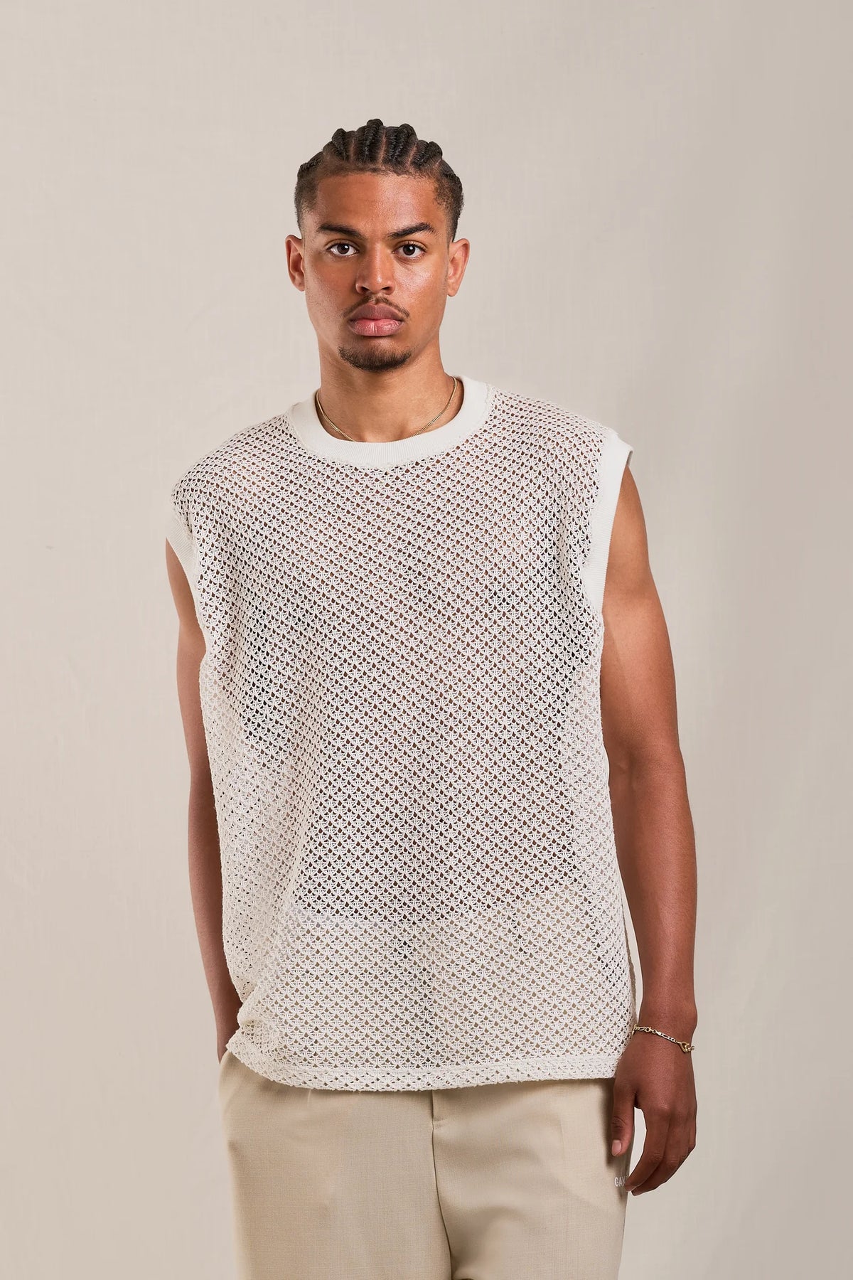 Crochet Tank Top – Ivory White