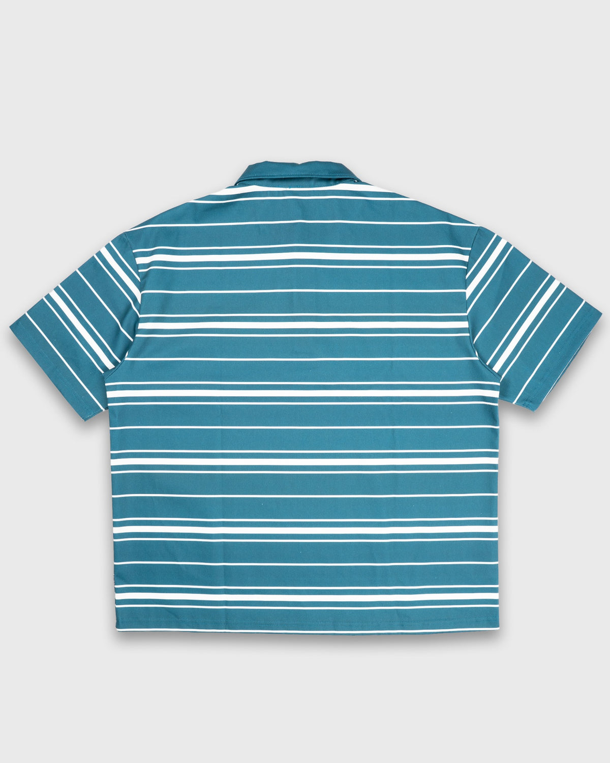 White/Pine Green Striped Short-Sleeve Polo T-Shirt