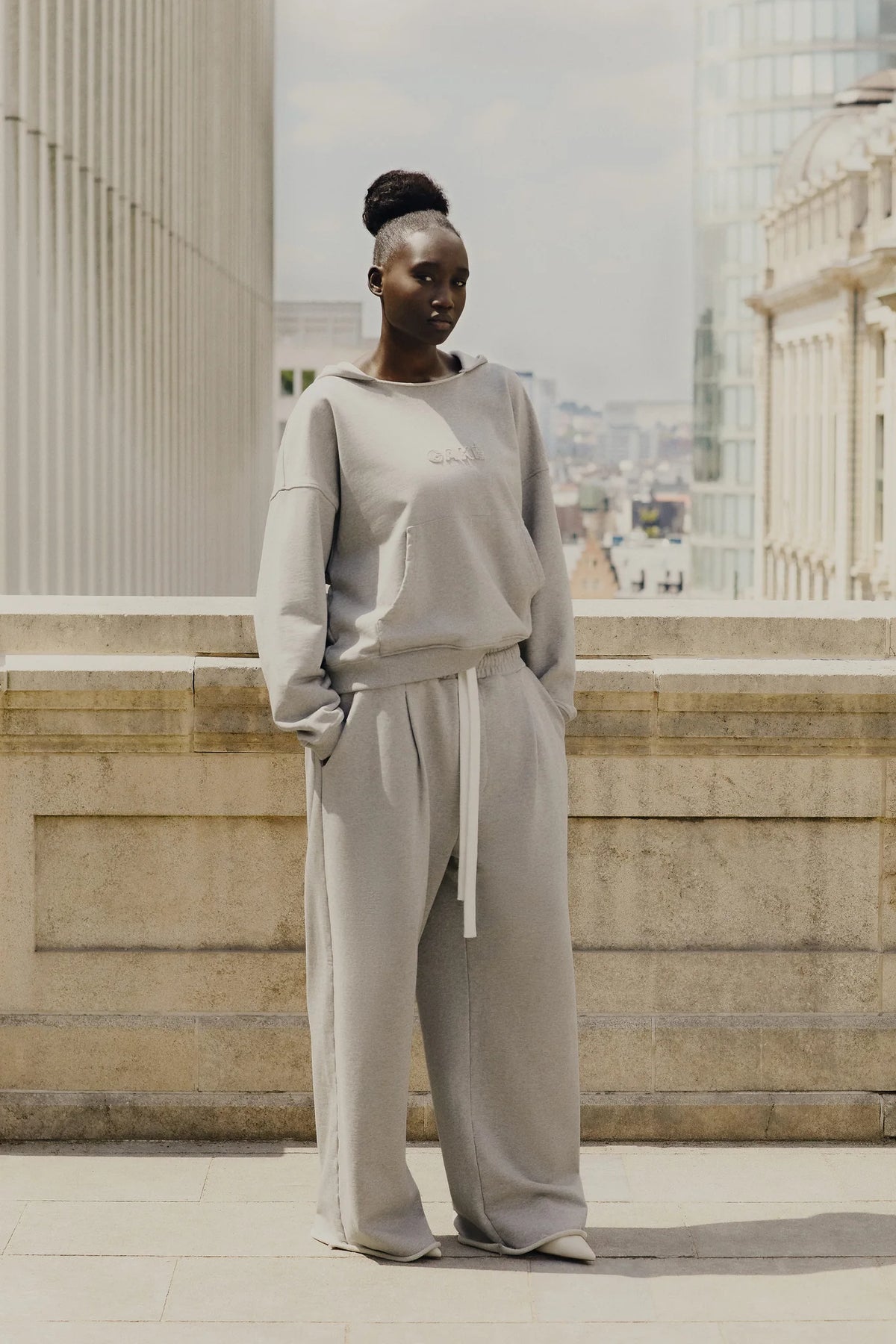 Relaxed Hoodie - Marl Grey-3