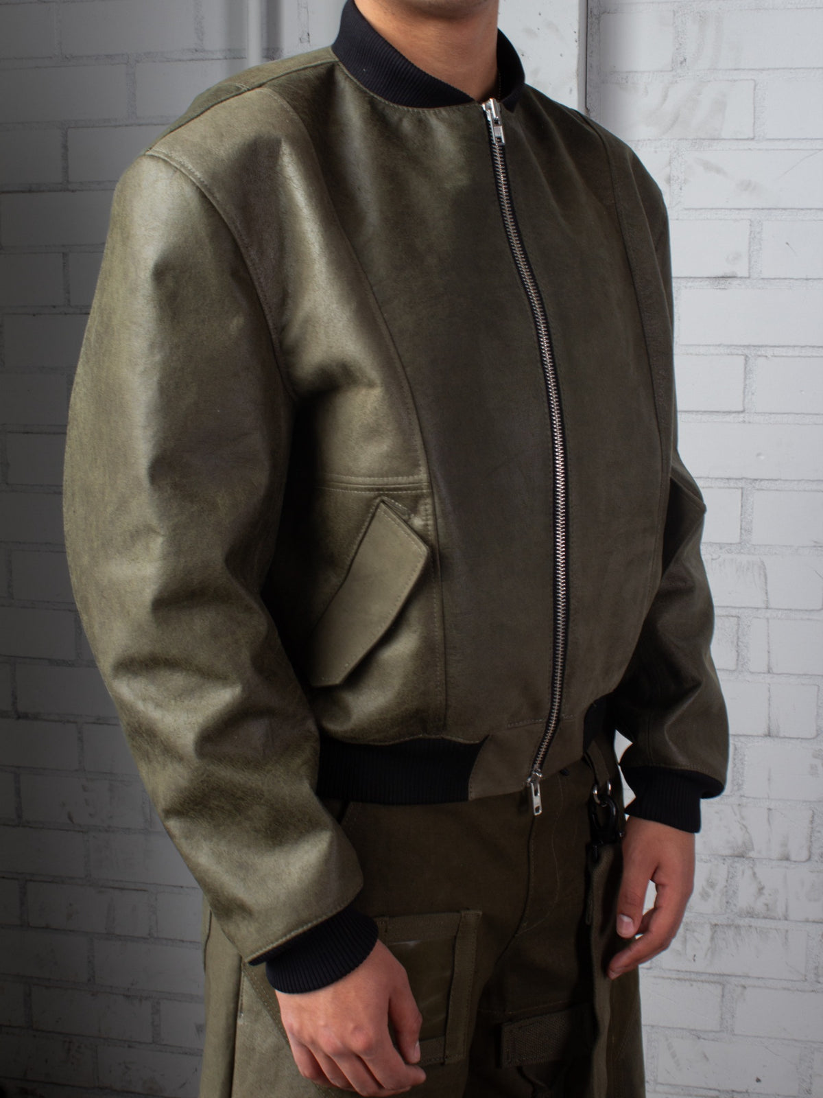 Leather Bomber Jacket