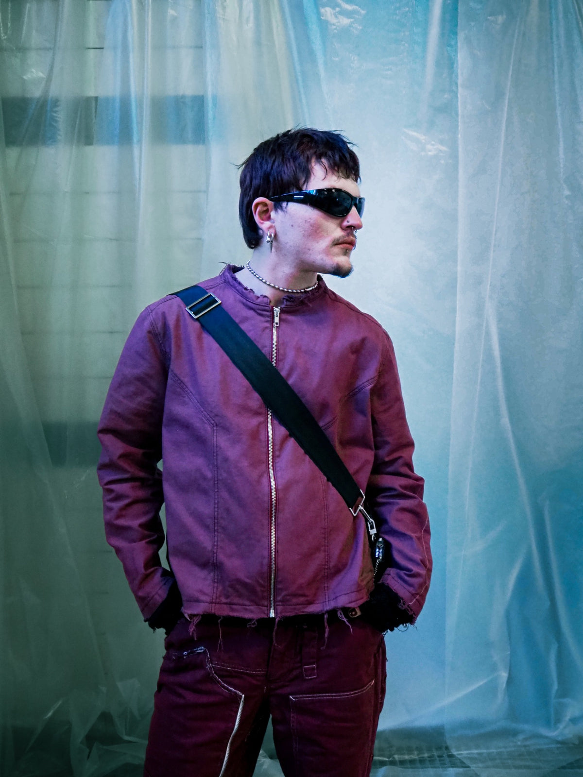 Eyelet Racer Jacket