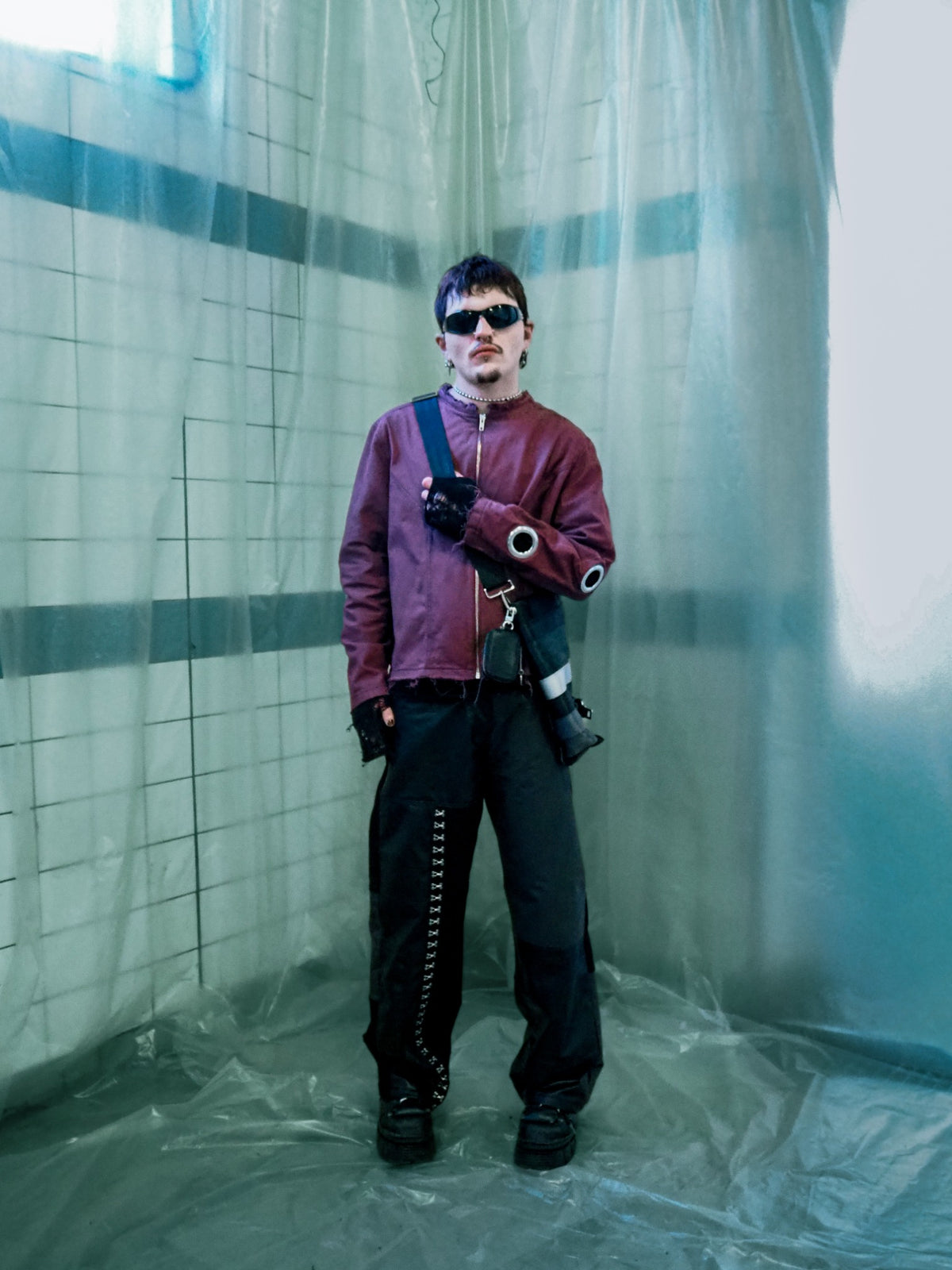 Eyelet Racer Jacket-4